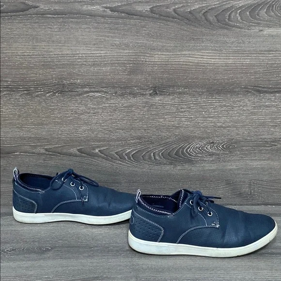 Robert David Mens Casual Oxford Sneakers Shoes Navy Blue Lace Up Size 8 - Picture 4 of 8